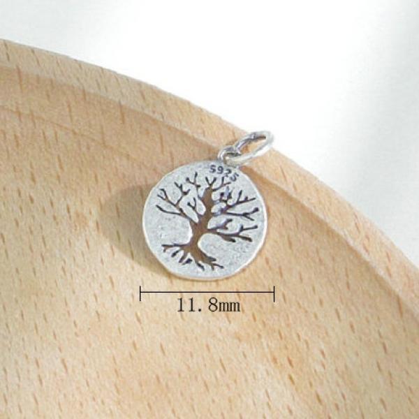925 Silver Tree of Life Charm Pendant DIY Bracelet Necklace Jewelry Finding