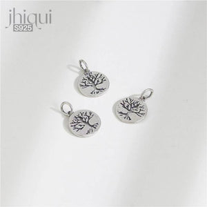 925 Silver Tree of Life Charm Pendant DIY Bracelet Necklace Jewelry Finding