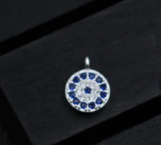 925 Sterling Silver Eyes Charms Necklace Pendant DIY Jewelry Making