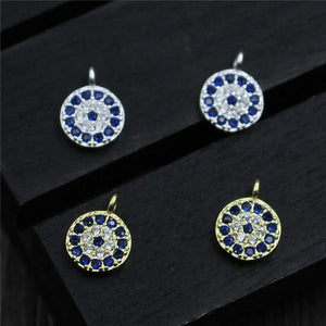 925 Sterling Silver Eyes Charms Necklace Pendant DIY Jewelry Making