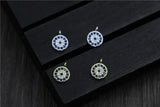 925 Sterling Silver Eyes Charms Necklace Pendant DIY Jewelry Making
