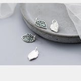925 Silver Leaf Charms Earrings Bracelets DIY Jewelry Findings