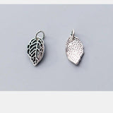 925 Silver Leaf Charms Earrings Bracelets DIY Jewelry Findings