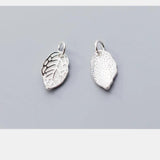 925 Silver Leaf Charms Earrings Bracelets DIY Jewelry Findings