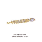 DIY Letter Charms Inlaid Zirconia Rhinestone Pendants