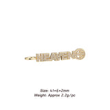 DIY Letter Charms Inlaid Zirconia Rhinestone Pendants