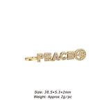 DIY Letter Charms Inlaid Zirconia Rhinestone Pendants