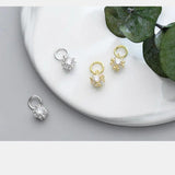 925 Silver Geometry Ziron Dangle Charms for Earrings