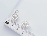 925 Silver Sunflower Charms DIY Jewelry Earrings