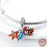 925 Silver Starfish Turtle Pendant for MULA Bracelet