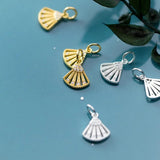 925 Sterling Silver Fan-shape Charms Pendant for Jewelry Making