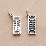 925 Silver Hollow Out Abacus Charms 18mm Silver Pendants DIY Jewelry