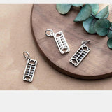 925 Silver Hollow Out Abacus Charms 18mm Silver Pendants DIY Jewelry