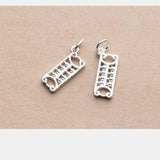 925 Silver Hollow Out Abacus Charms 18mm Silver Pendants DIY Jewelry
