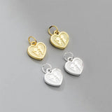 925 Silver Sweet Heart Couple Pendants S925 Kiss Charms DIY Jewelry