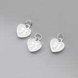 925 Silver Sweet Heart Couple Pendants S925 Kiss Charms DIY Jewelry