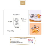 TrustDavis S999 Silver Goldfish Beads Charms For Bracelet or Necklace