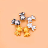 TrustDavis S999 Silver Goldfish Beads Charms For Bracelet or Necklace