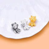 TrustDavis S999 Silver Goldfish Beads Charms For Bracelet or Necklace