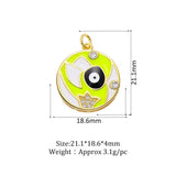 Enamel Evil Eye Pendant Necklace for Crafts Making Jewelry Accessories