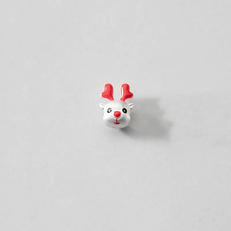 Trustdavis 3D Glaze Deer Charm Beads DIY Jewelry DZ94