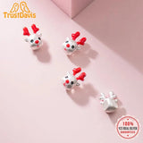 Trustdavis 3D Glaze Deer Charm Beads DIY Jewelry DZ94