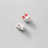 Trustdavis 3D Glaze Deer Charm Beads DIY Jewelry DZ94
