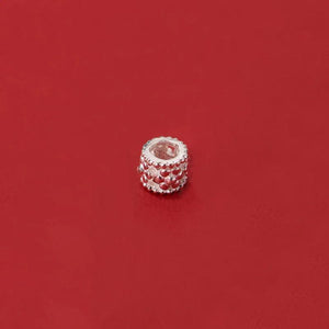 TrustDavis Sterling Silver Sweet Interval Bead Charm DIY Jewelry HY386
