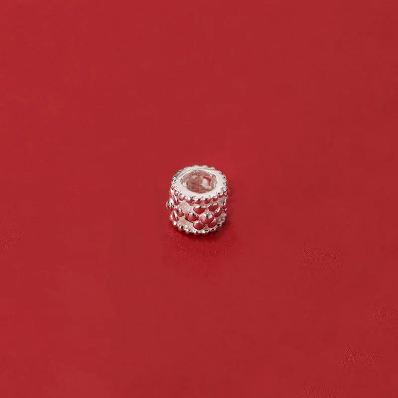 TrustDavis Sterling Silver Sweet Interval Bead Charm DIY Jewelry HY386