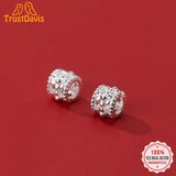 TrustDavis Sterling Silver Sweet Interval Bead Charm DIY Jewelry HY386