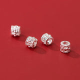TrustDavis Sterling Silver Sweet Interval Bead Charm DIY Jewelry HY386