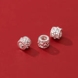 TrustDavis Sterling Silver Sweet Interval Bead Charm DIY Jewelry HY386