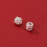TrustDavis Sterling Silver Sweet Interval Bead Charm DIY Jewelry HY386