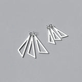 2pcs 925 Silver Women Triangle Charms, Dangle Pendants, DIY Jewelry Findin