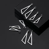 2pcs 925 Silver Women Triangle Charms, Dangle Pendants, DIY Jewelry Findin