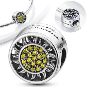 925 Silver Sun Moon Star Charms for Bracelet