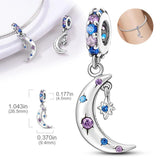 925 Silver Sun Moon Star Charms for Bracelet