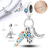 925 Silver Sun Moon Star Charms for Bracelet