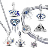 925 Silver Sun Moon Star Charms Bracelet Beads Women Jewellery