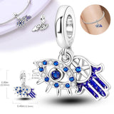 925 Silver Sun Moon Star Charms Bracelet Beads Women Jewellery