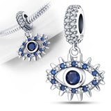 925 Silver Sun Moon Star Charms Bracelet Beads Women Jewellery