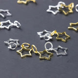 925 Sterling Silver Hollow Star Charm Jewelry Findings