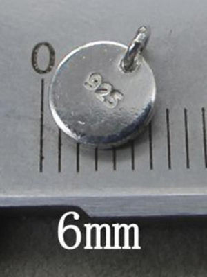 925 Sterling Silver Disc Pendant for DIY Jewelry Making