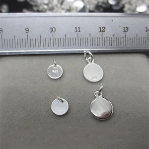 925 Sterling Silver Disc Pendant for DIY Jewelry Making