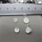 925 Sterling Silver Disc Pendant for DIY Jewelry Making