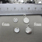 925 Sterling Silver Disc Pendant for DIY Jewelry Making