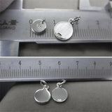 925 Sterling Silver Disc Pendant for DIY Jewelry Making