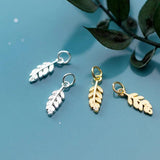 925 Sterling Silver Branch Leaves Feather Charms Pendant