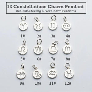 Constellation Star Signs Charms Pendant S925 Sterling Silver