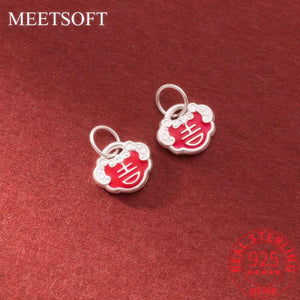S925 Lucky Lock Pendant Charms for DIY Necklace Bracelet